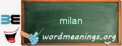 WordMeaning blackboard for milan